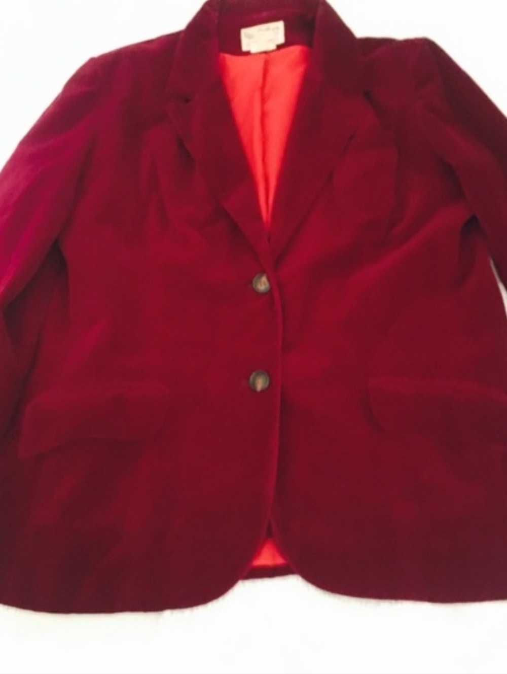 Vintage Burgundy Velvet Blazer 16 - Picture 2 of 7